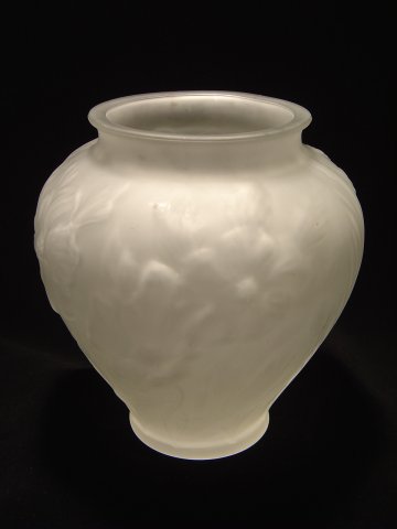 French frosted decorative glass vase